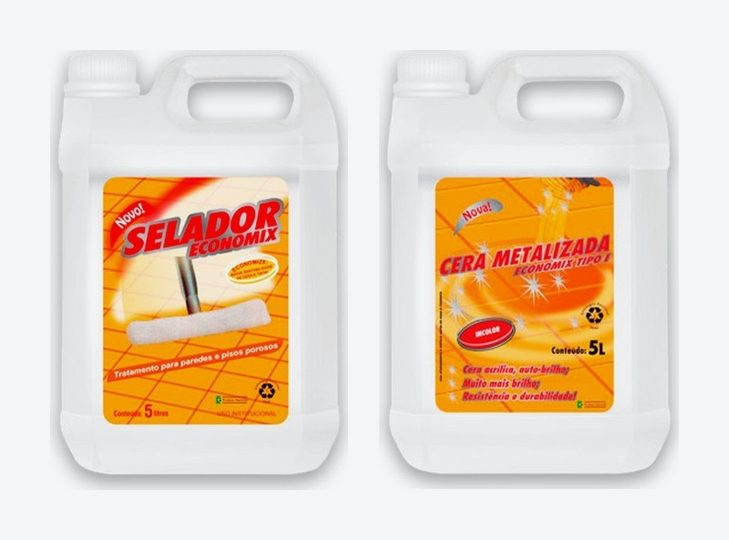 Selador e cera metalizada